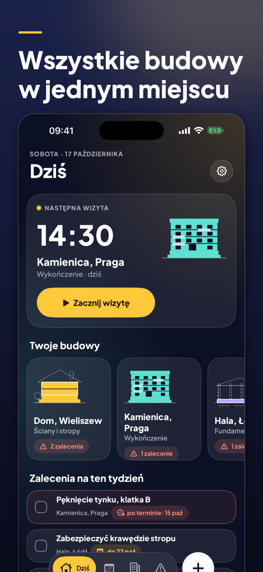 Zrzut ekranu aplikacji Kierbud